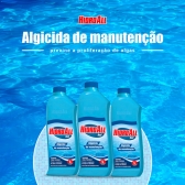 Kit 3 Algicida Manutenção Piscinas Água Verde 3l Hidroall