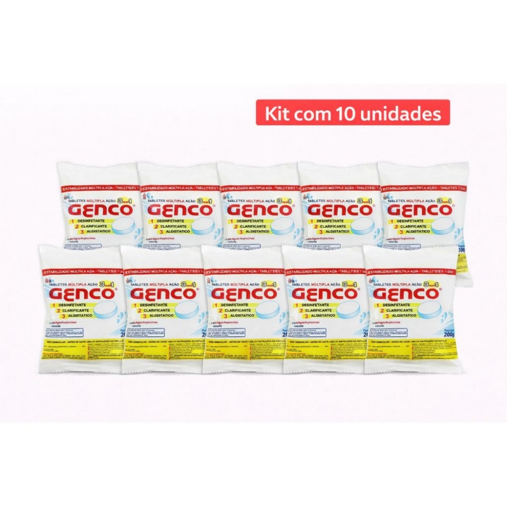 Kit 10 Pastilhas 3x1 Genco - Kit 10 Pastilhas 3x1 Genco