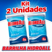 Kit 2 Unidades Barrilha Leve Hidroall Elevador de pH para Piscina 2kg Cada Água Cristalina