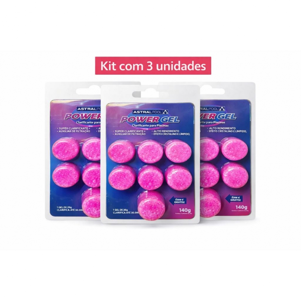 Kit 3 Power Gel com 7 Pastilhas Cada