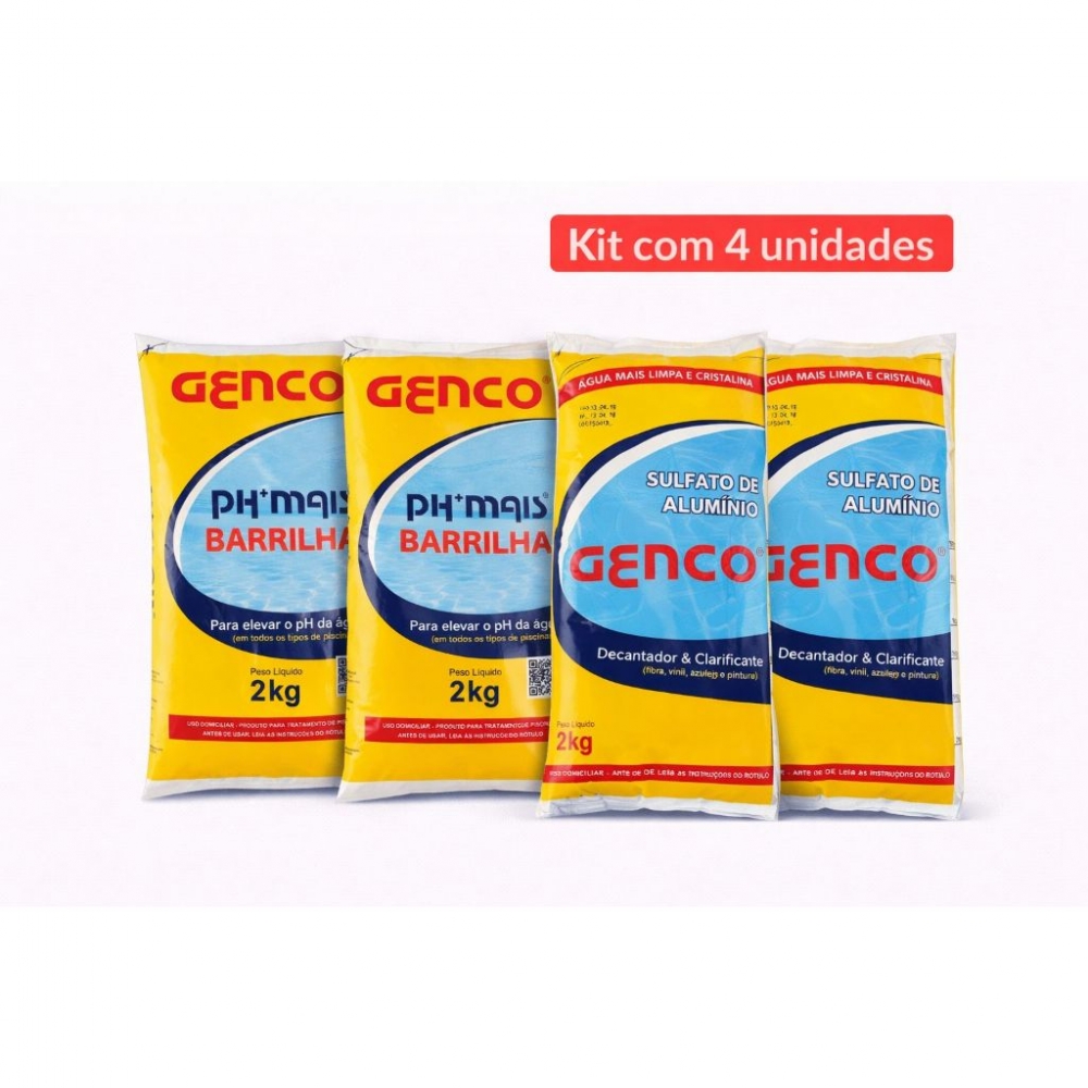 Kit 2 Sulfatos + 2 Barrilhas Genco - barrilha+sulfato genco
