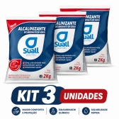 Kit 3 Bicarbonato Suall Alcalinizante Elevador de Alcalinidade e Ph estável