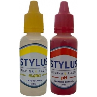 KIT SOLUÇÃO INDICADORA 20ML - REAGENTE PH (VERMELHO A) E CLORO (AMARELO B)