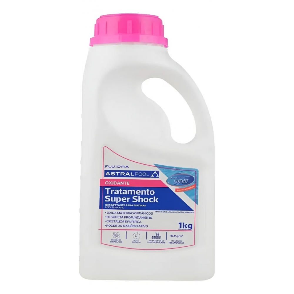 Oxidante Tratamento Super Shock Gran 1kg Astralpool Branco