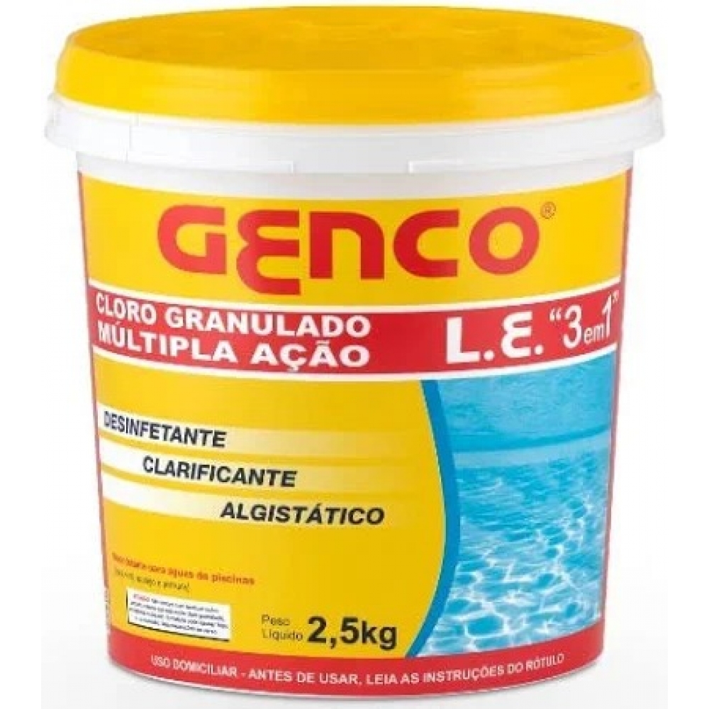 Cloro L.E 3 em 1 - Genco 2,5kg