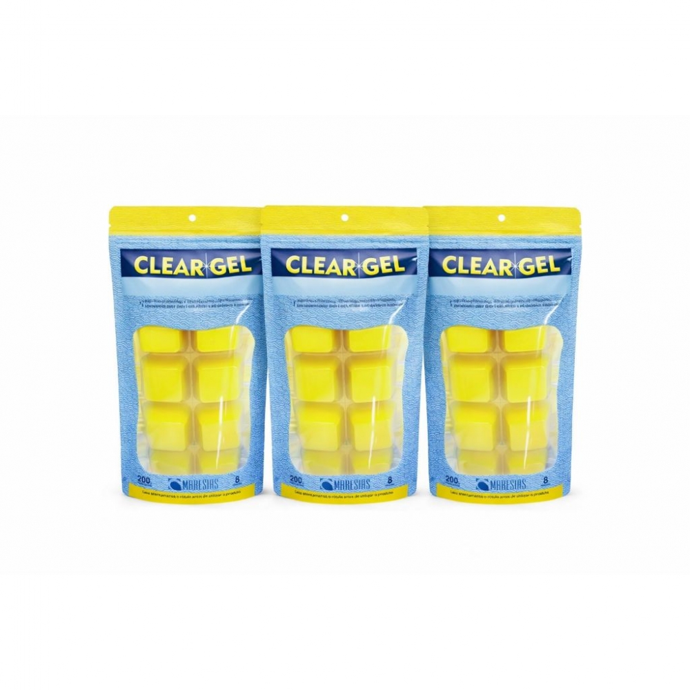 Kit 3 Clear Gel Super Clarificante 200g Piscina Maresias 8 Unid