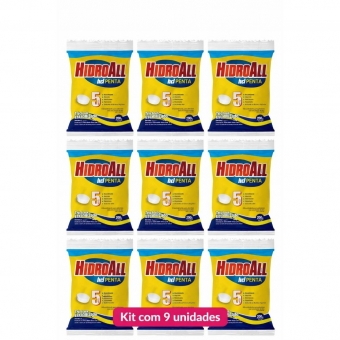 Kit 9 Pastilhas de Cloro Piscina Hcl Penta - HidroAll 5x1