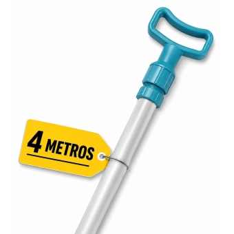 Cabo Telescópico Para Piscina 4 Metros Alumínio Reforçado