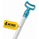 Cabo Telescópico Para Piscina 4 Metros Alumínio Reforçado