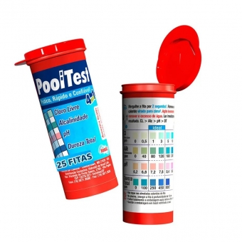 Pooltest 4 em 1 - 25 tiras