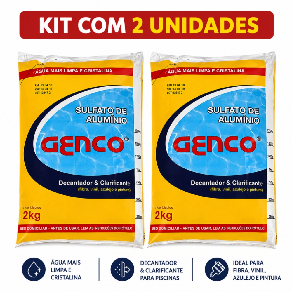Kit 2 Sulfatos de Alumínio Genco