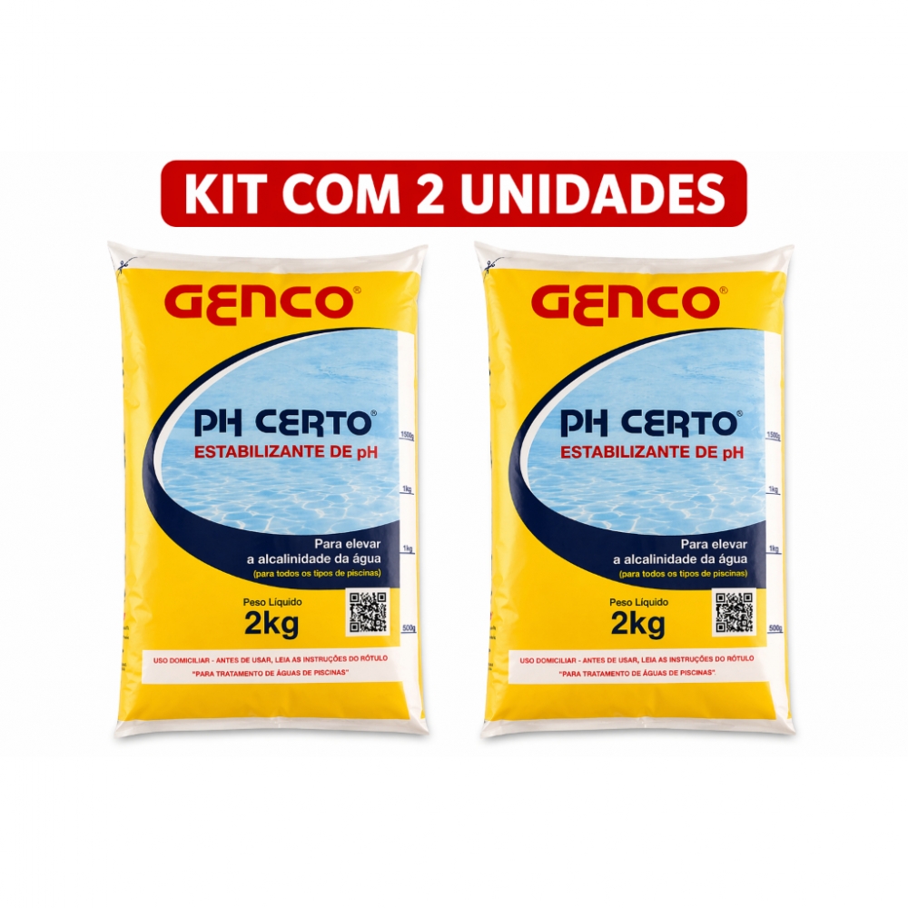 Kit 2 pH Certo Genco Bicarbonato
