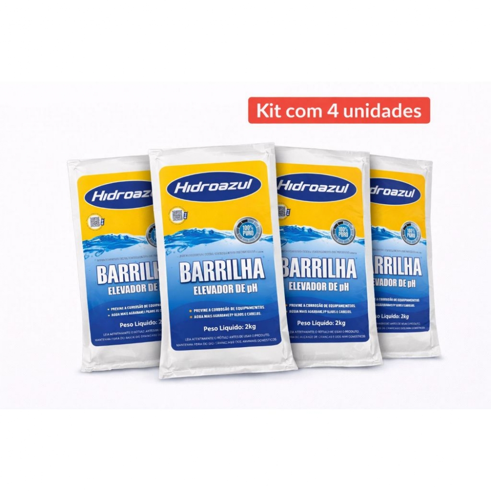 Kit 4 Barrilhas Hidroazul de 2kg
