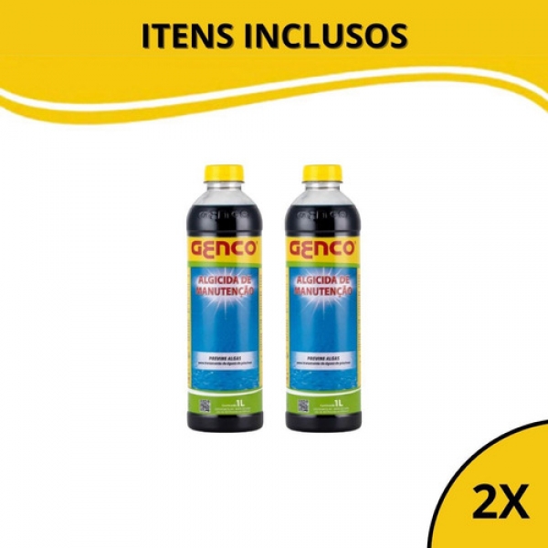 Kit 2x Algicida Manutenção 1l - Genco