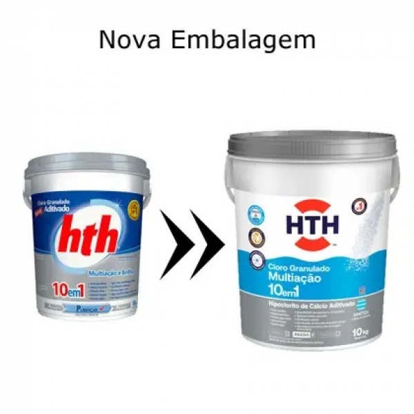 Cloro hth 10kg Aditivado Mineral Brilliance 10 em 1