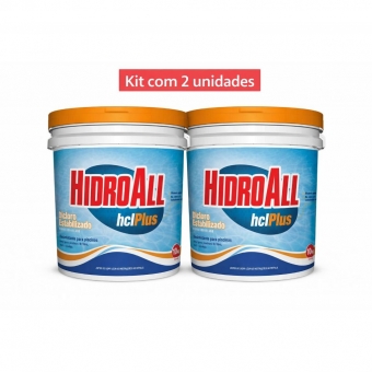 Kit 2 Cloros Hidroall HCL Plus BD 10kg Alta Performance para Piscina
