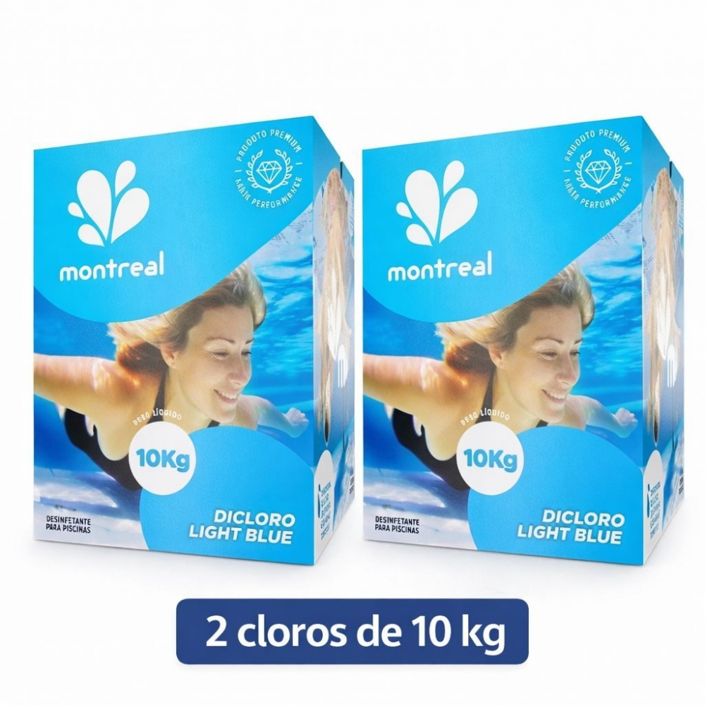 2 Cloros Montreal Light Blue 3 em 1 10 Kg