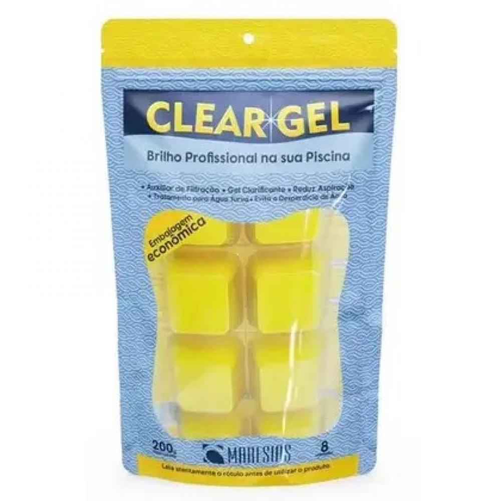 Clear Gel Super Clarificante 200g Piscina Maresias 8 Unid
