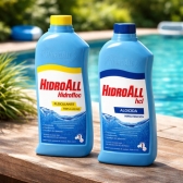 Clarificante Hidrofloc 1l + Algicida Manutenção 1l Hidroall