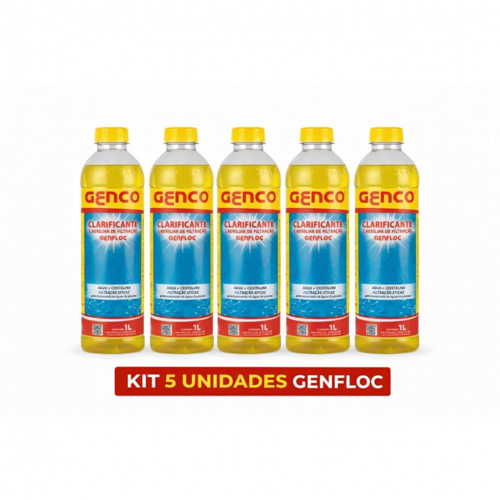 Kit 5 Genfloc Clarificante Genco